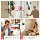 WiFi Door Chime, SanJie Door Sensor Alarm with Phone Notifications for Kids Safety & Dementia Care, Door Open Alert for Home Security and Business Use, 20 Chimes, 5 Volume Levels, 2.4GHz Only