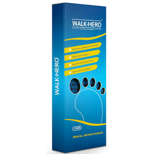 WALK·HERO COMFORT AND SUPPORT Plantar Fasciitis Feet Insoles Arch Orthotics Inserts Relieve Flat Feet, High Arch Mens 4-4.5
