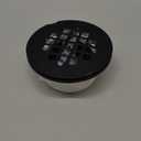 Black No Caulk Shower Drain, Welsan PVC Compression Shower Floor Drain with 4-1/4" Stainless Steel Round Grid Strainer Cover, Matte Black