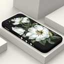 for Samsung Galaxy S20 Case Creative Flower Pattern Design Dropproof Slim Protective for Galaxy S20 Phone Cover 6.2 inch-Cotton Black