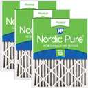 Nordic Pure 24x30x2 Pleated MERV 13 Air Filters 3 Pack | Actual Size: 23 1/2 x 29 1/2 x 1 3/4 Made in USA, Advanced HVAC Filtration, Mid-Sized Airborne Particles, Pet Dander & Smoke