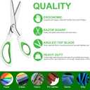 3 x Pinking Shears9 Zig Zag Scissors for FabricPinking Shears Scissors for Fabric CuttingProfessional Handheld DressmakingGreat for Many Kinds of Sewing Fabrics Leather and Craft Paper