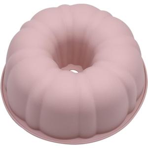 Cake Pan 10 inch Round 3 Inch Deep Easy Release Non Stick Food Grade Silicone Angel Food Cake Pan Removable Bottom One Piece Tube Pans for Baking Pound Cake Pink