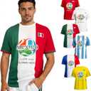 TeeTea Soccer Jersey Size S-L, 2026 North America Soccer Cup Merchandise, Soccer Fan Jersey Breathable, Team Mexico(US, Alpha, Medium, Mexico)