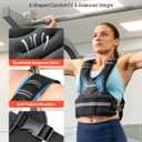 VEVOR Adjustable Weighted Vest, 24-40 lbs Comfortable X-Shape Body Weight Vest Set with 8 Weight Packs and Reflective Stripe, for Men Women, Workout Equipment for Strength Training Running Jogging