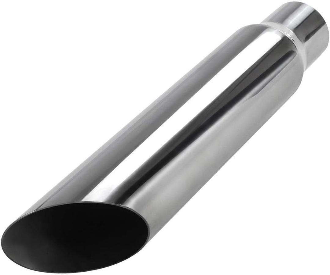 Upower Exhaust Tip 2.25" Inlet 3" Outlet 16" Long Weld On Tailpipe 2 1/4" to 3" for Car Trucks Universal 304 Polished Stainless Steel Angle Cut