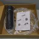 Farmhouse Drum Lamp Shade Set of 2-11.8" Vintage Barrel Style, Compact 5" Height, Gray Rustic Shade for Table/Floor/Wall Lamps, Easy Assembly & Harp Holder Included (Gray With Gold Interior)