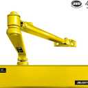 Heavy Duty, Commercial Door Closer D8000DA, ANSI Grade 1, UL 3 Hour Fire Rated, ADA Compliant, Delayed Action, Adjustable Spring Size 1-6 for Doors(44-330LB/30-60 in), Indoor/Outdoor (Brass Gold)