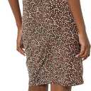 Amazon Essentials Women's Sleeveless Crossover Twist Neck Faux Wrap Dress (Large, Dark Brown Floral)