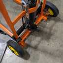 Material Lift Winch Stacker, 440 lbs Capacity Table Cart, 35.4" Lifting Height Manual Forklift Stacker, Pallet Jack Truck Dolly with Swivel Casters and Lift Plate (Orange)