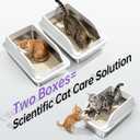 Stainless Steel XL Cat Litter Box for Cats, High-Sided Design Prevents Urine Leakage, Non-Stick, Easy to Clean, Includes Scoop, Gray XL 2 Pack