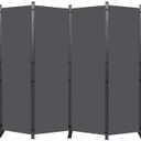 Room Divider, 8 Panel Folding Privacy Screens with Wider Support Feet, 6 Ft Portable Room Partition for Room Separator, 176" W X 71" H, Grey