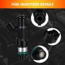2014-2021 4Pcs Fuel Injectors Compatible for Nissan Altima 2015-2018 Rogue 2014-2018 2.5L L4, NV200 2018-2021 2.0L L4 Replace FBY2855 166009HP0A