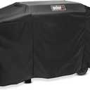 Weber 28" Premium Griddle Cover WeatherResistant Polyester Cover with Fastening Straps (Fits: Slate Griddles)