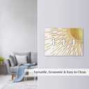Mid Century Boho Gold Sun Abstract Sunrise Decorative Switch Plates 3 Gang Wall Plate Triple Toggle Light Switch Cover Faceplate Electrical Wall Panels for Kids Room Home Decor