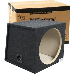 Bbox Single Sealed 15 Inch Subwoofer Enclosure - Car Subwoofer Boxes & Enclosures - Premium Subwoofer Box Improves Audio Quality, Sound & Bass - Red & Black Spring Terminals - Charcoal