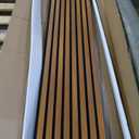 NeatiEase Wood Panels for Wall, 4-Piece 96" x 12.6" Soundproof Wood Slat Wall Panel for Interior Wall Decor Noise Cancelling, Acoustic Wall Panels, Sound Absorbing Panel (Teak)