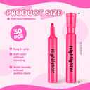 Qilery 30 Pack Highlighters Bulk, Tank Style Chisel Tip Highlighters Markers Pack Quick Drying for Adult Coloring, Home Office Supplies (Pink)