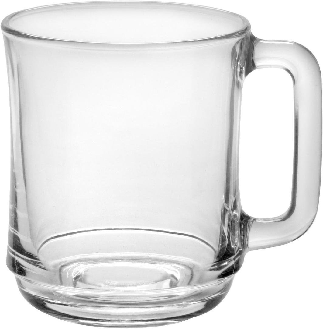 Duralex - Lys Stackable Clear Mug 310 ml (10 7/8 oz) Set Of 6