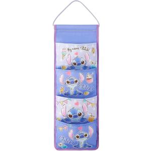 Cute Cartoon Wall Hanging Storage Bag, 4-Pocket Over-The-Door & Wall Home Storage Shelves, Decorations for Kids Bedroom