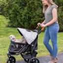 Pet Gear No-Zip AT3 Pet Stroller for Cats/Dogs, Zipperless Entry, Easy One-Hand Fold, Jogging Tires, Removable Liner, Cup Holder + Storage Basket, Platinum