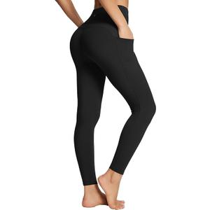 baleaf Women's Leggings with Pockets Tummy Control Workout High Waisted Athletic 7/8 Ultra Soft Gym Yoga Ankle Pants, Size XL