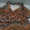 ROSELINLIN Womens Long Sleeve Tunic Tops Floral Fall Blouse Shirts.XL