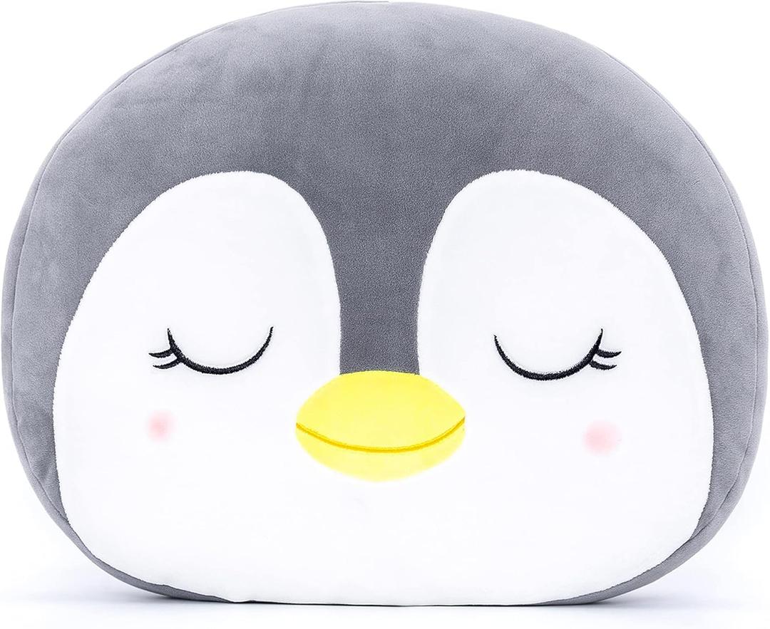 Lazada Penguin Plush Pillow Toys Pillows Soft Toy Girls Gifts for Toddler Gray 15 Inches