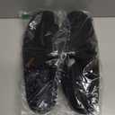 Shoeslocker Mens Slippers Moccasin House Shoes Soft Memory Foam Slip-on Indoor/Outdoor (9-10, Black)