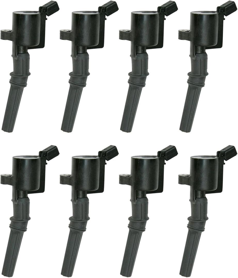 Ignition Spark Plug Coil Coils (8) for 5.4L 6.8L V8 DG508 FD503 Coil Pack(dg508, Black)