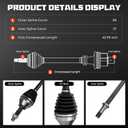 Front Right CV Axle Shaft Assembly Fits for Ford Explorer 3.5L 2011-2014 Naturally Aspirated (Before 1/21/14 Production Date, without Tow Package; FWD Only), Passenger Side, for 66-2283