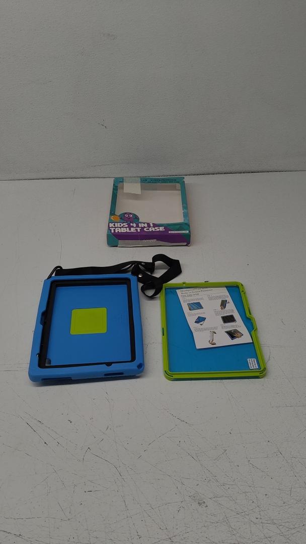 AMPD Childrens Tablet Cover with Holster and Screen Protector - Blue