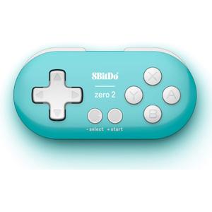 Nargos 8Bitdo Zero 2 Bluetooth Key Chain Sized Mini Controller for Nintendo Switch, Windows, Android and macOS (Turquoise Edition)