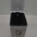 Sterilite 2.7 Gallon Rectangular StepOn Wastebasket, Small, White lid and base with Titanium pedal and Liner