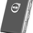 Car Key Fob Cover for Volvo XC90, XC60, XC40, S60, S90, V90, Zinc Alloy Matte Full Protective Case (Black)