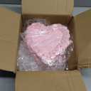 Remerry Fake Cake 6 Inch Pink Heart Reusable Birthday Prop | Artificial Cake Prop for Party Dessert Table, Wedding Photo Decor, Decorative Bow, Foam Material Reusable Display