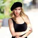 Women French Wool Beret Hats - Solid Color Classic Beanie Winter Cap (One Size, Black)