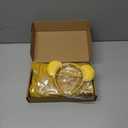 Geyoga 2 Pcs Halloween Bear Costume Kit Red and Yellow Maternity Dress Ear Costume Headband Ear Hair Hoop for Cosplay, XXL