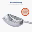 WePet Cat Litter Scoop, Aluminum Alloy Sifter, Kitty Metal Scooper, Deep Shovel, Long Handle, Poop Sifting, Kitten Pooper Lifter, Durable, Heavy Duty, for Litter Box (Small, POLISHED Aluminum \ #10 Pink Handle)