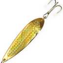 Crocodile Spoon Fishing Lures 3oz, 6 Pcs Gold with Gold Tape and Treble Hooks, for Saltwater & Freshwater Casting, Includes Heavy-Duty Hook Setup, Ideal for Tuna, Bass, Trout, Walleye & More