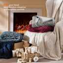 Bedsure GentleSoft Heated Blanket Throw - Soft Ribbed Flannel Electric Blanket, Heating with 6 Time Settings (Up to 10H), 6 Heat Settings & 8Hr Timer Auto Off, Gifts for Grandma (50"x60", Light Grey)