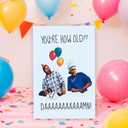 2 x Funny Birthday Card For Friend Husband Boyfriend Men Women Sister Brother Rude Humorous Birthday Offering For Him With Design - Blank Inside Premium Cardstock With Envelope (5)