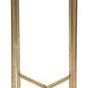 Kate and Laurel Celia Round Metal Foldable Tray Accent Table, Navy Blue with Gold Base, 14x14x25.75