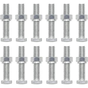 Ampper Replacement Battery Terminal Bolt and Nut 5/16"-18 Thread, 1-1/2" Length Square Head Bolt and Shulder Nut, Pack of 12 Sets