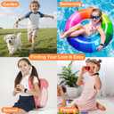 Waterproof Bracelet Compatible with AirTag for Kids (2 Pack), Protective Case GPS Tracker Holder for Child with Full Coverage Hidden Design, Soft Silicone Anti-Lost Wristband Cover for Toddler BBBG (Black Blue+Black Dark Grey)