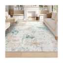 Homcomoda Washable Rugs 8X10 Non Slip Large Rugs for Living Room Beige Bedroom Rug 8x10 Under Bed Ultra Thin Carpet for Living Room Bedroom Nursery Kids Room