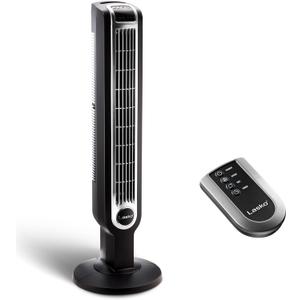Lasko Oscillating Tower Fan with Remote Control, 3 Quiet Speeds, Timer for Bedroom, Kitchen, Office Use, Black, 36" 2511