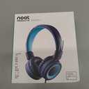 Kids Headphones - noot products K11 Foldable Stereo Tangle-Free 3.5mm Jack Wired Cord On-Ear Headset for Children/Teens/Boys/Girls/Smartphones/School/Kindle/Airplane Travel/Plane/Tablet (Navy/Teal)