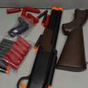 Realistic Toy Shotgun Suitable for Nerf Gun's Dart - with Shell Ejecting Design, Sight, 20 Soft Darts, 12 Bullet Case, Foam Blasters Hunting Rifle Toy Gun for Kids Outdoor Play Shooting Game