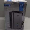 Dehumidifiers for Home (85 OZ Water Tank, 800 sq.ft) Quiet Small Dehumidifier for Basement Bedroom Bathroom with Drain Hose, 3 Gear Timer, Sleep Mode, Auto Shut Off, 7 Color Ambient Light (Warm Sliver)